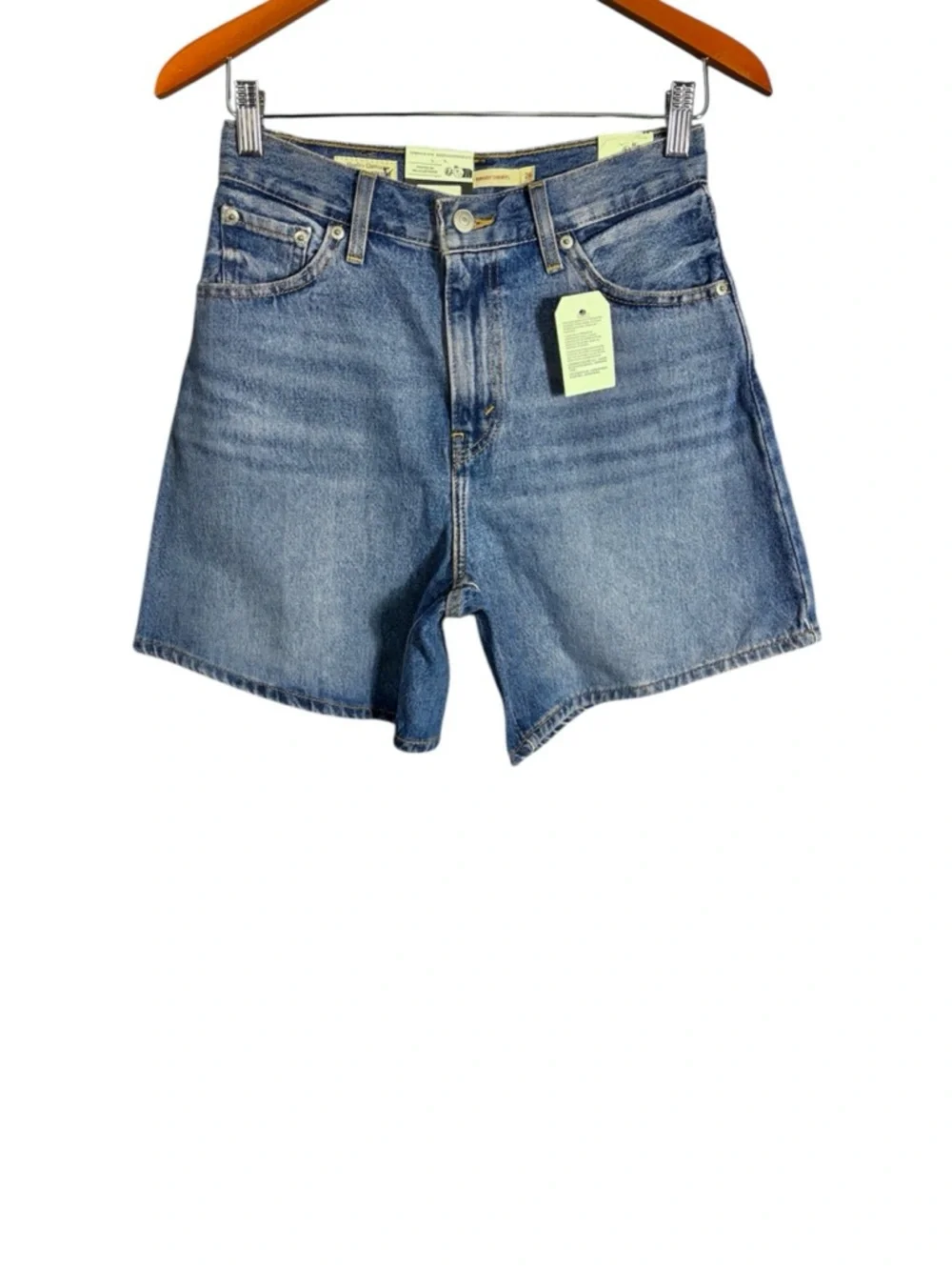 Levi's Premium Women's High Rise Baggy Denim Shorts Medium Wash NWT